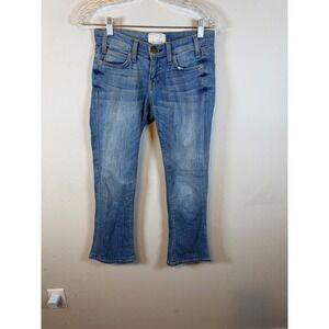 Current/Elliott Womens Jeans The Kicker Cropped Skinny Kick Blue 25